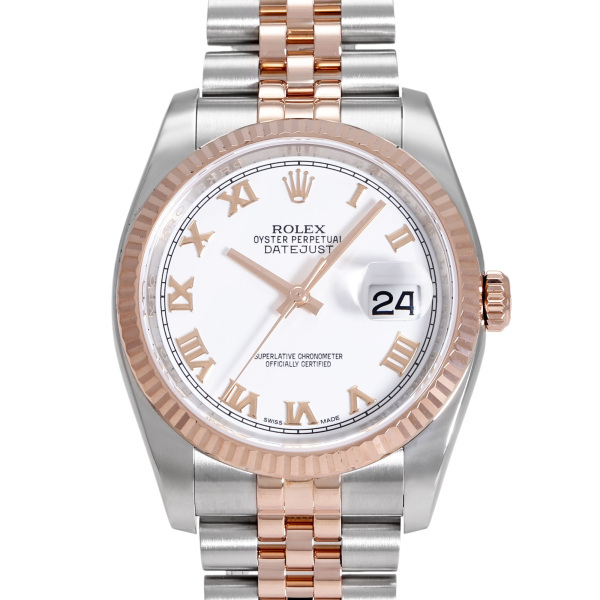 ロレックス ROLEX デイトジャスト 36 116231 ホワイトローマ腕時計
