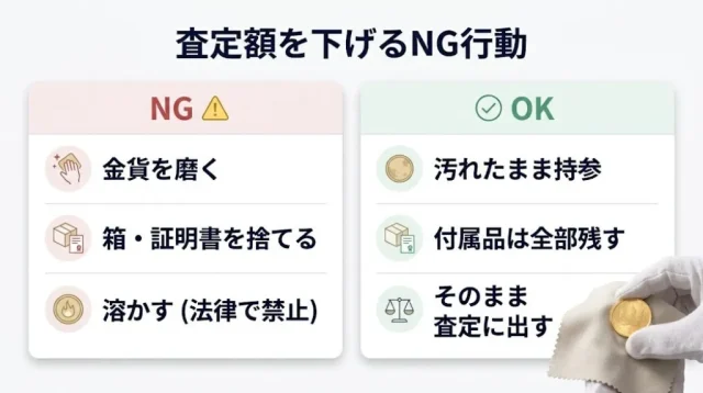 査定額を下げるNG行動