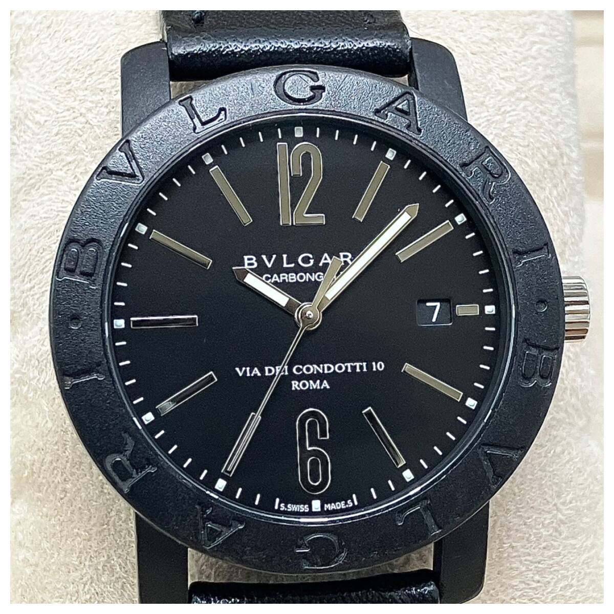BVLGARI ブルガリ BB40CL カーボンゴールド 自動巻き メンズ腕時計
