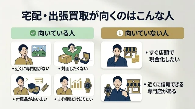 宅配・出張買取が向くのはこんな人