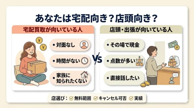 向いている人・向いていない人|宅配買取という選び方