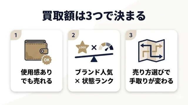 買取額は3つで決まる
