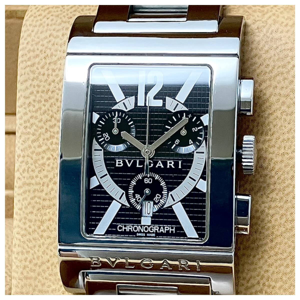 BVLGARI ブルガリ レッタンゴロ クロノ メンズ RTC49S