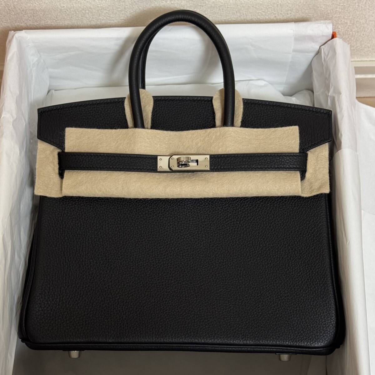 エルメス バーキン25 2024年 W刻印 ブラック シルバー金具 トゴ革