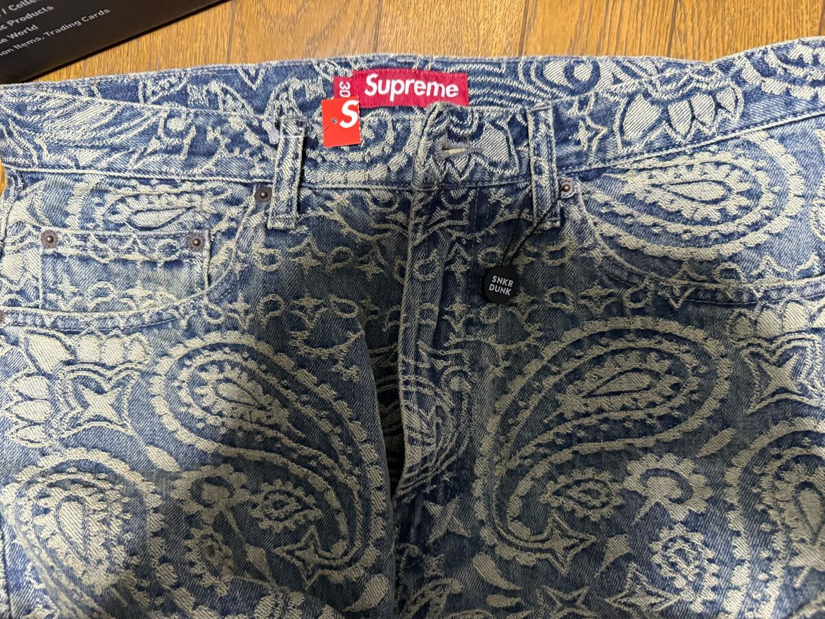 Supreme Bandana Jacquard Baggy Jean Blue 30インチ
