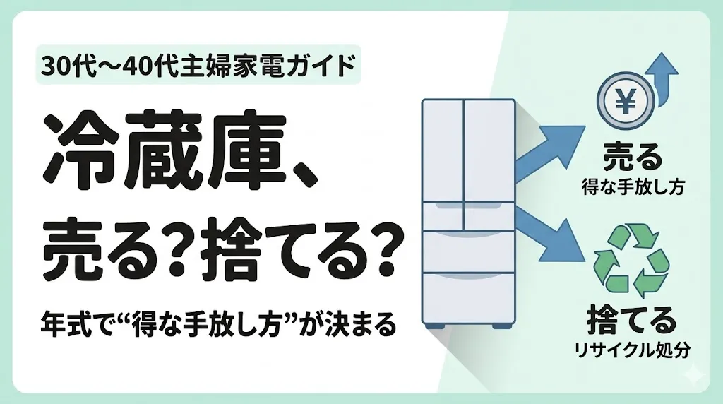 冷蔵庫の買取と処分、年式でどっちが得か30秒判断