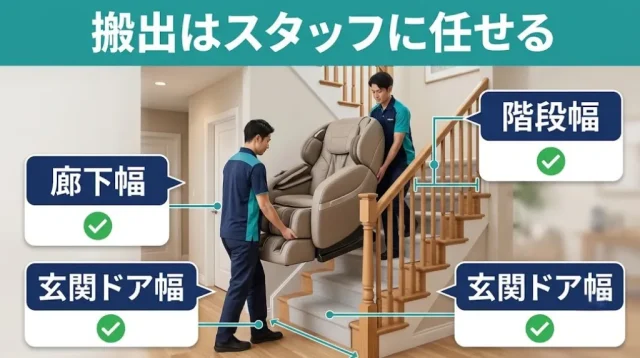 搬出(2階・階段・ドア幅)で買取は変わる
