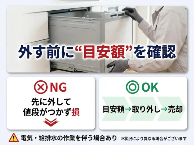 取り外し費用と出張買取