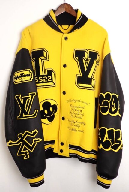 LOUIS VUITTON ルイヴィトン 22SS レザー ウール スタジャン 60