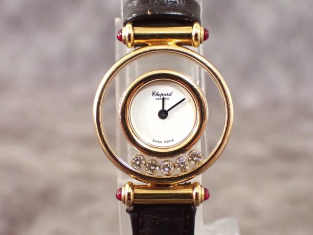 CHOPARD ショパール K18 ハッピーダイヤモンド クオーツ 腕時計