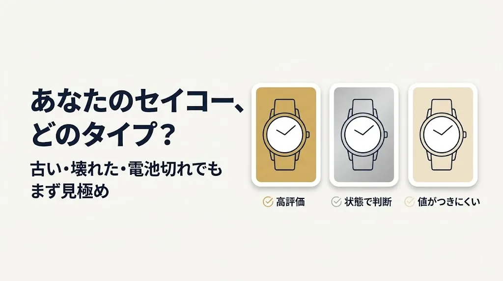 セイコー買取|古い・壊れた時計でも値段はつく?見分け方