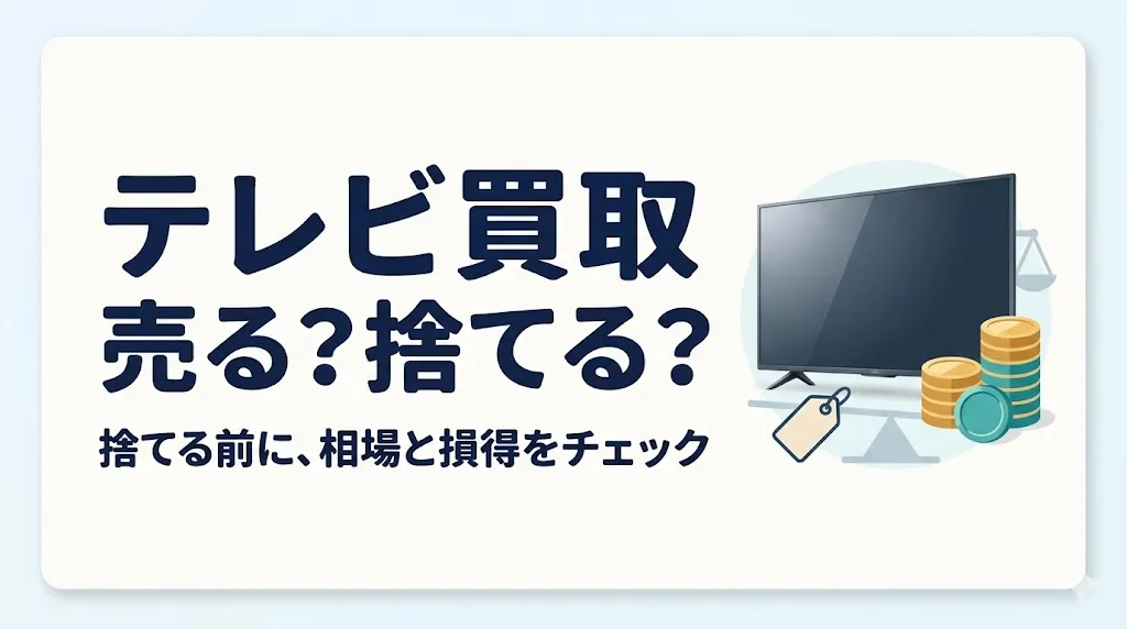 テレビ買取の相場と「売る・捨てる」損得の見分け方