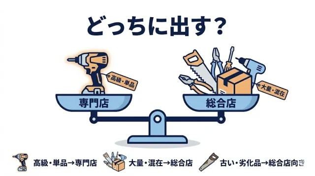 専門店と総合リサイクル店、どっちが高い?