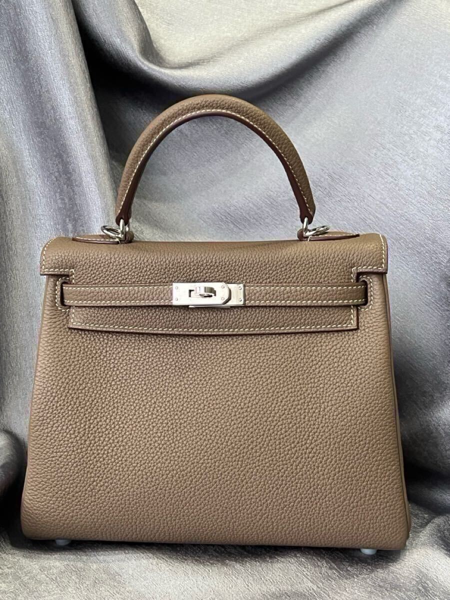 HERMES エルメス ケリー25 内縫い トゴ シルバー金具 ハンドバッグ