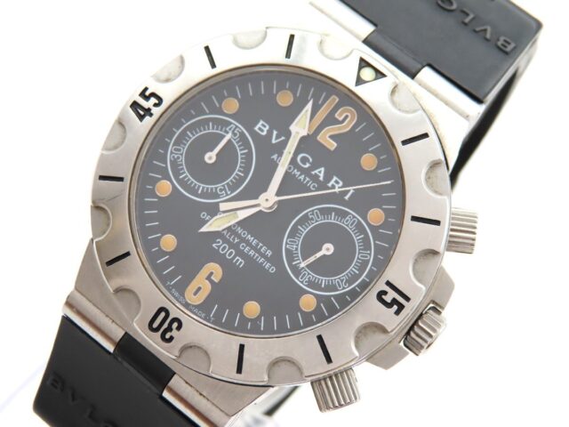 BVLGARI ディアゴノ SCB38S SS/ラバー 腕時計