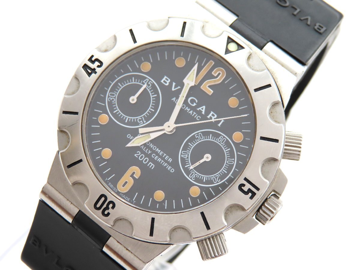 BVLGARI ディアゴノ SCB38S SS/ラバー 腕時計