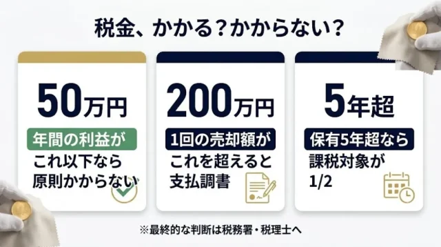 売る前に知っておきたい税金の話