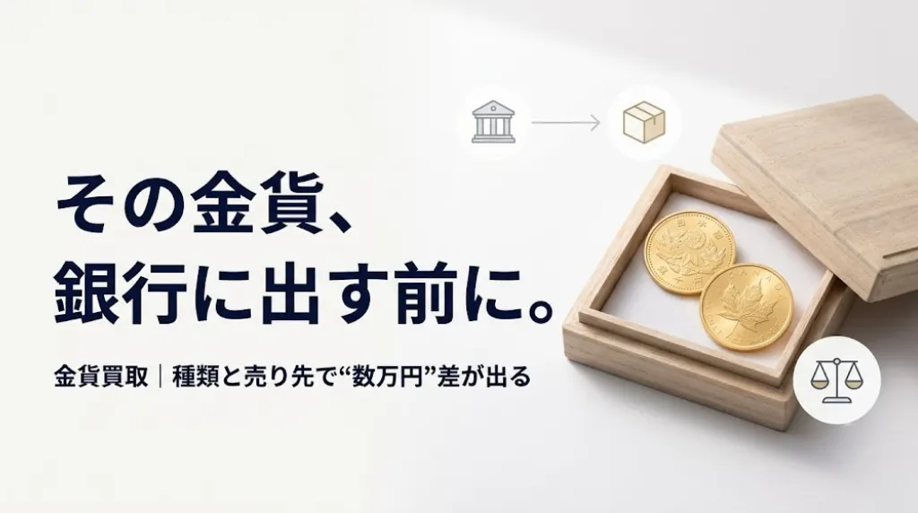 金貨買取は銀行両替より得?損しない売り方と注意点