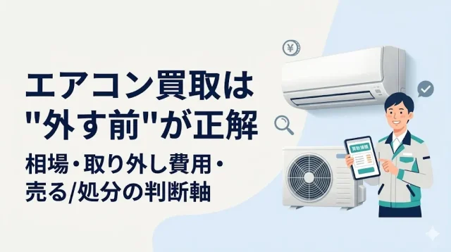 エアコン買取は外す前が正解｜相場と取り外し費用の判断軸