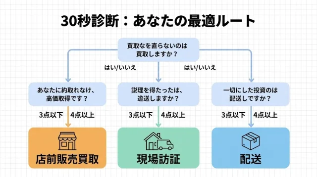 あなたに合う買取方法フローチャート