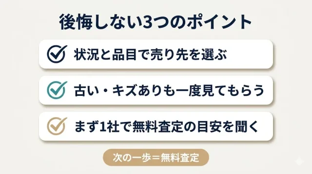 後悔しない3つのポイント