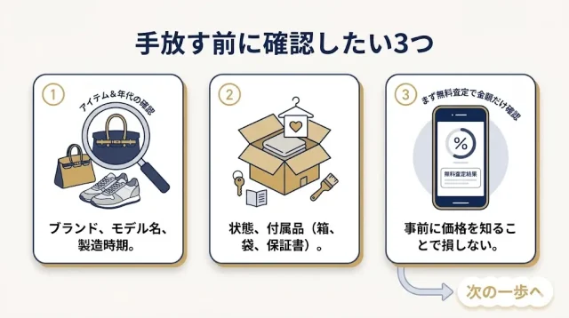 手放す前に確認したい3つ
