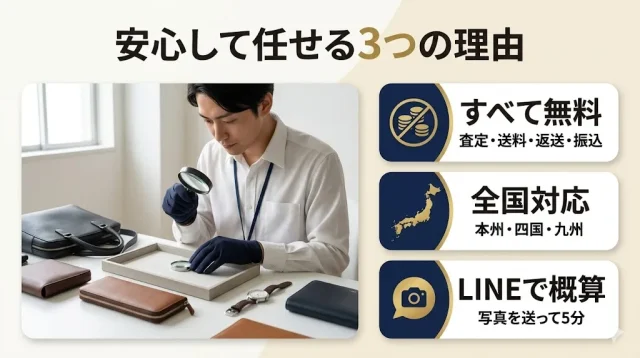 トレジャーマーケットが安心して任せられる3つの理由が分かる画像