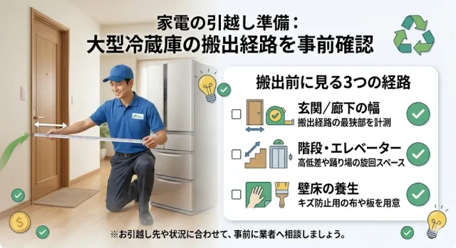 搬出前に見る3つの経路