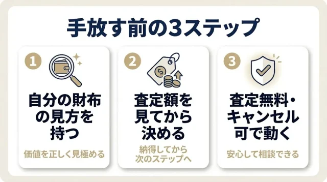手放す前の3ステップ