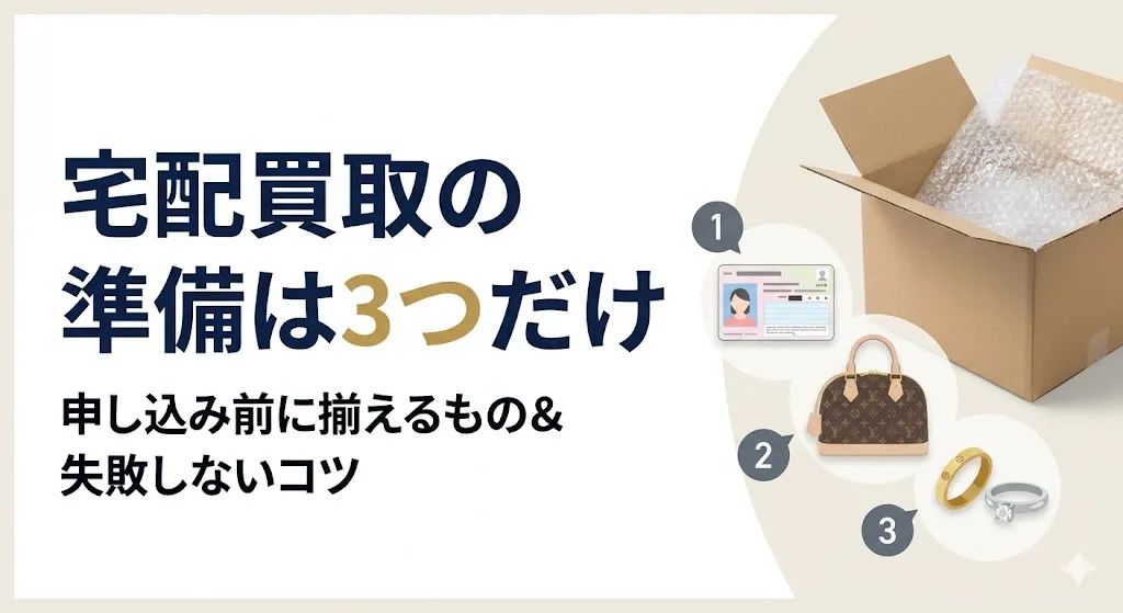 宅配買取の準備|申し込み前に揃える3つと失敗しないコツ