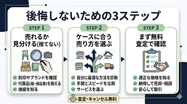 後悔しないための3ステップ