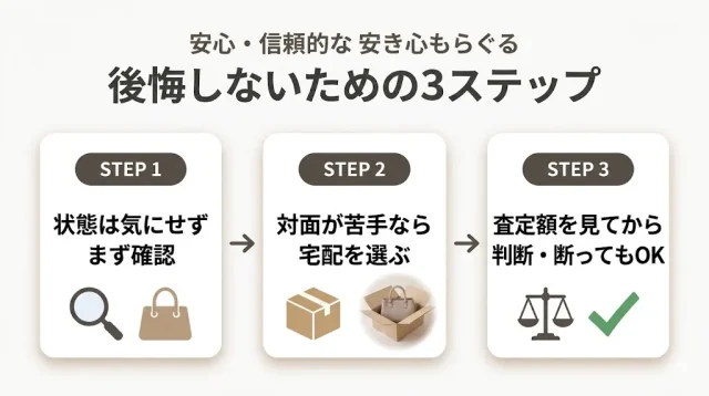 後悔しないための3ステップ