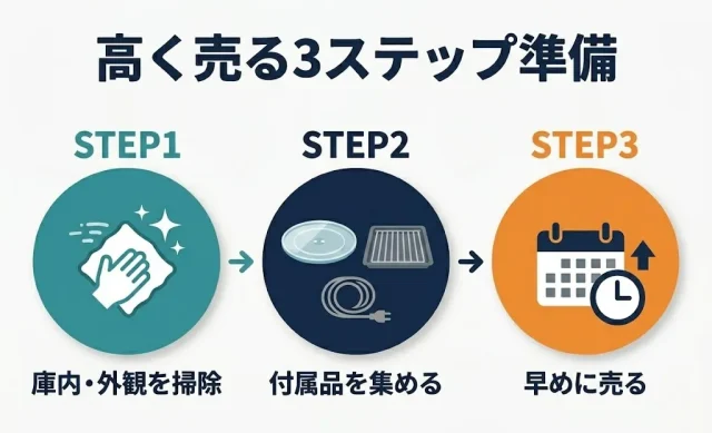 高く売る3ステップ準備