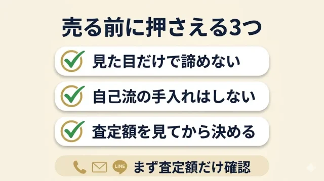 売る前に押さえる3つ