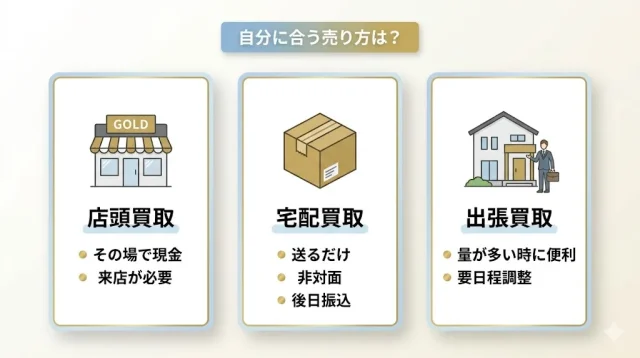 金の売り方は3つ
