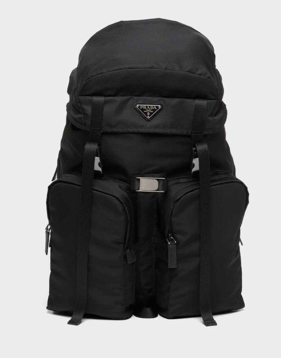 PRADA Re-Nylon サフィアーノレザー バックパック ブラック