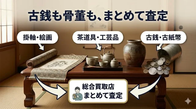 骨董品と一緒に出てきた古銭はどうする?
