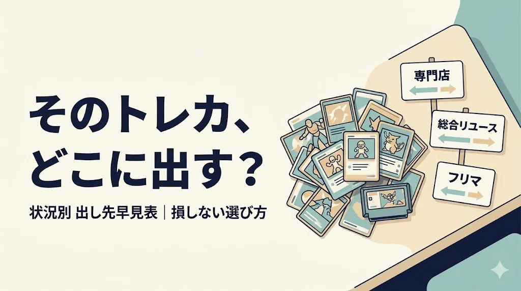 トレーディングカード買取で失敗しない|状況別の出し先早見表