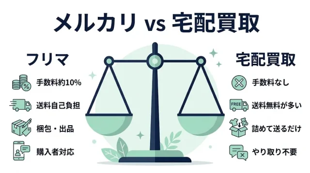 メルカリと買取、開封済みならどっちが得?