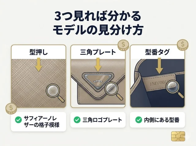 自分のプラダ財布はどのモデル?刻印・タグの見分け方