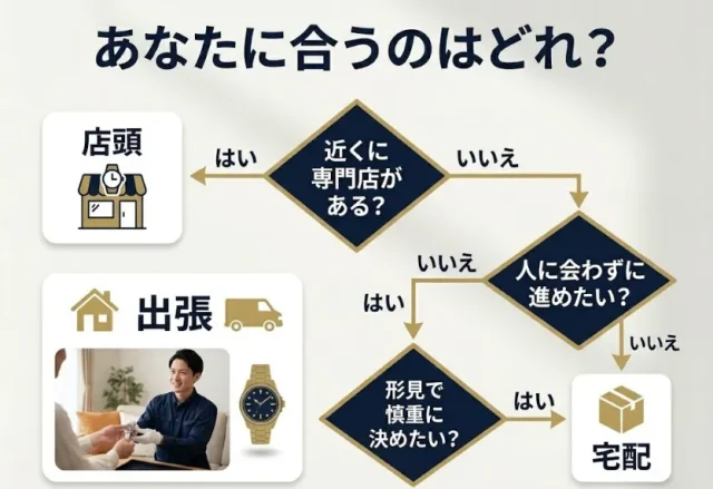 あなたはどれ?店頭・出張・宅配の選び方