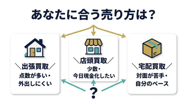 まず「3つの売り方」を自分のケースで選ぶ