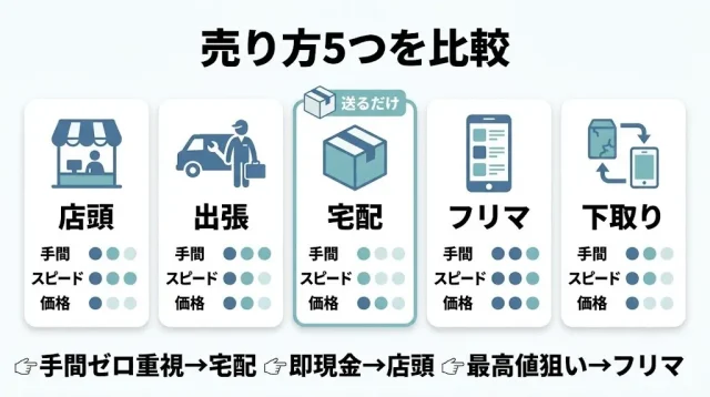 どの売り方が自分に合う?5つを比較
