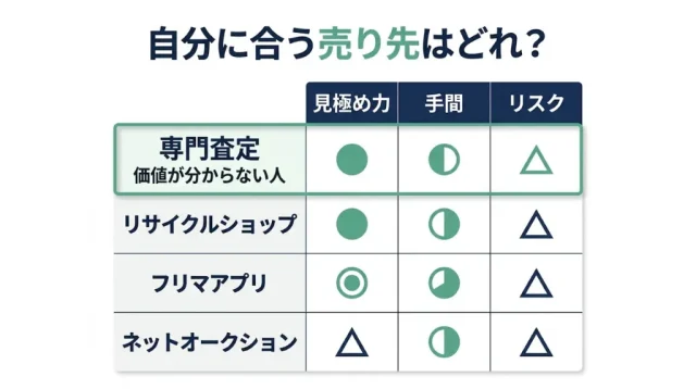 自分に合う売り先はどれ?