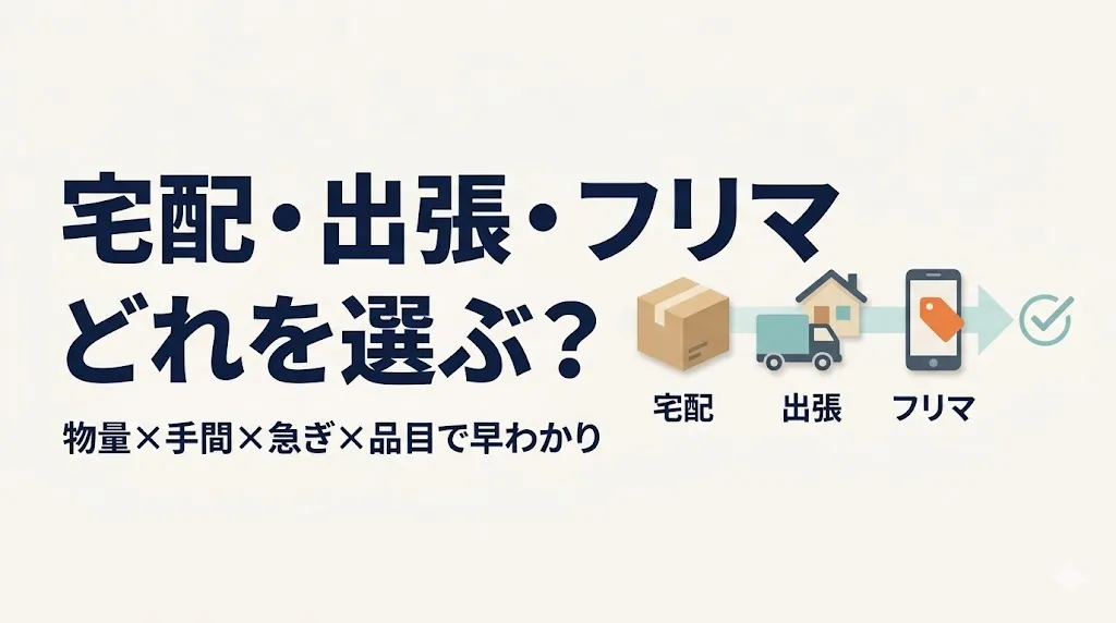 宅配買取・出張買取・フリマを比較|自分はどれが得か早わかり