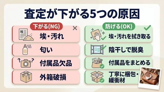 なぜ査定額は下がる?宅配買取で減額される本当の理由