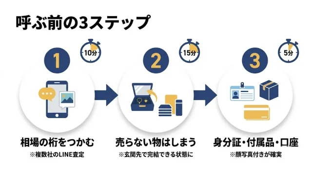  依頼前にやる3ステップ｜損せず安全に売る準備