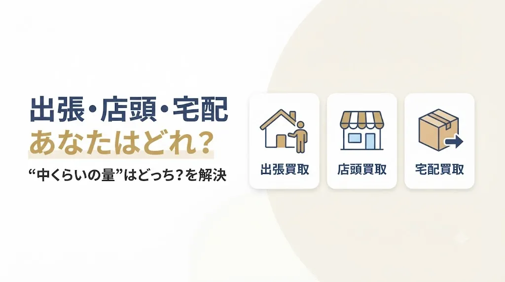 出張買取と店頭買取の違い|中くらいの量はどっち?