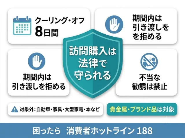 出張買取は法律で守られている