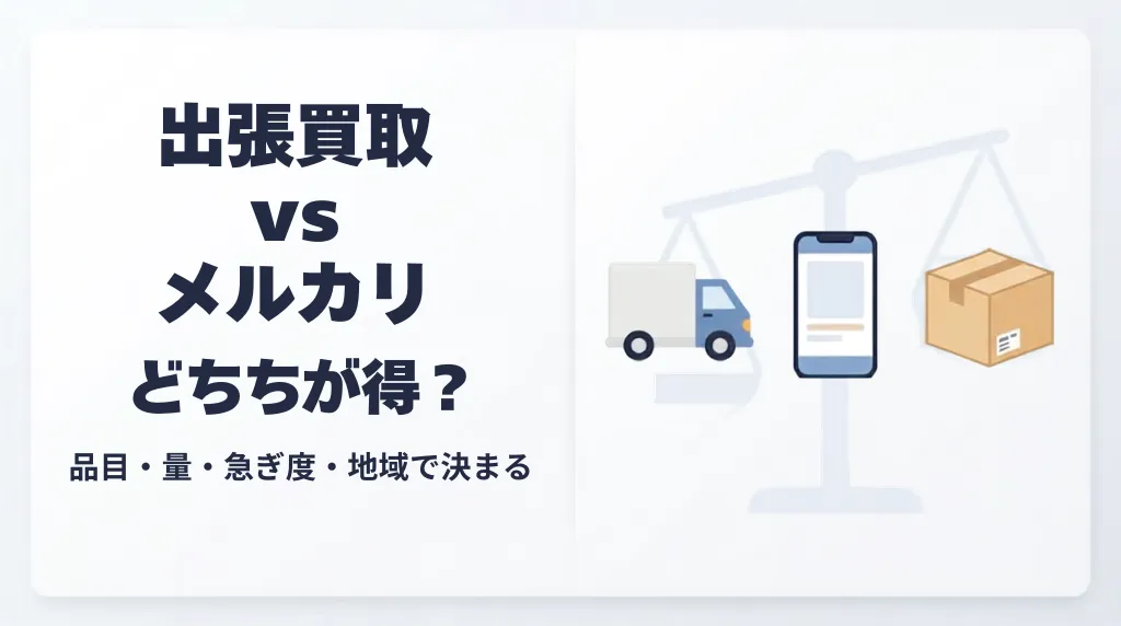 出張買取とメルカリ比較|どっちが得かひと目で分かる